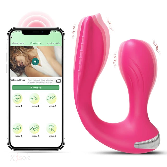APP Control Panties Vibrator for Women: Clit Stimulator Dual Ended Vagina Anal Vibrator Female Masturbator Sex Toy for Couples