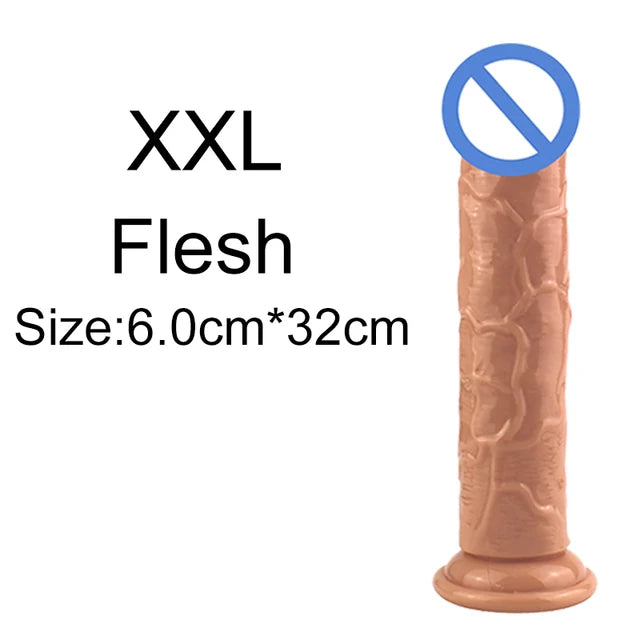 Realistic Soft Jelly Dildo – 6 Sizes, Flexible Suction Cup for Hands-Free Pleasure – Adult Sex Toy for Women, Men & Couples – Vaginal & Anal Stimulation