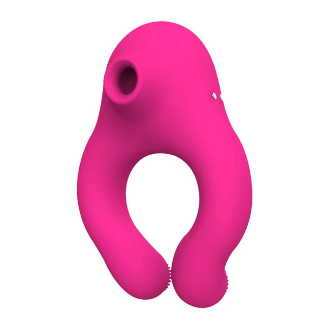 Delayed Ejaculation Penis Ring: Soft Material Cock Ring with Clit Stimulator & Scrotum Massager