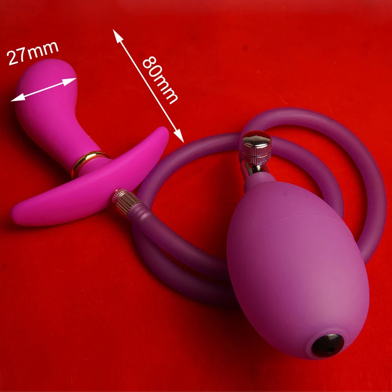 Inflatable Butt Plug Dildo: Premium Silicone Anal Expander with Removable Pump