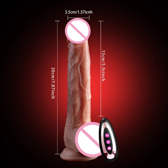 Premium Telescopic Dildo Vibrator – Heated Thrusting Sex Toy for Women & Couples