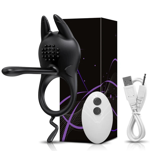 Vibrating Cock Ring for Men: Delay Ejaculation Penis Ring with Clitoral & G-Spot Stimulation