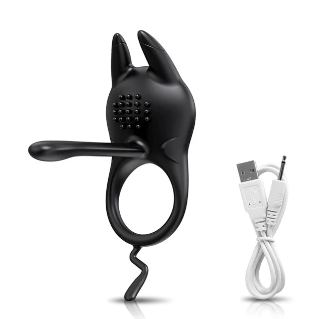 Vibrating Cock Ring for Men: Delay Ejaculation Penis Ring with Clitoral & G-Spot Stimulation