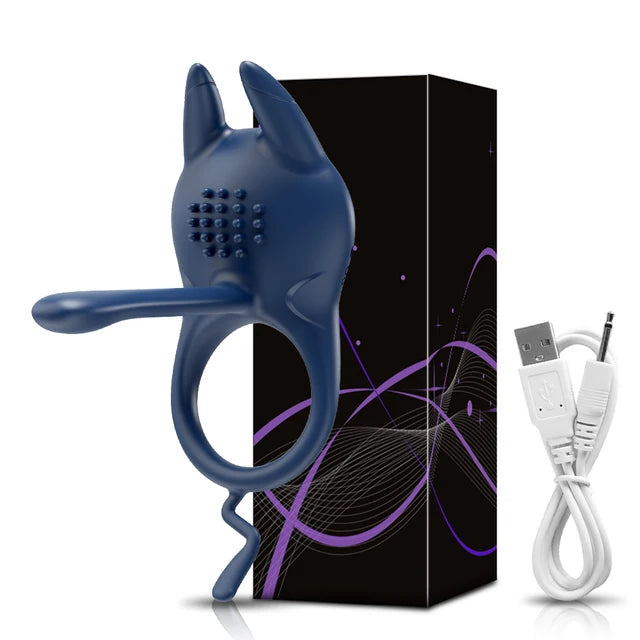 Vibrating Cock Ring for Men: Delay Ejaculation Penis Ring with Clitoral & G-Spot Stimulation