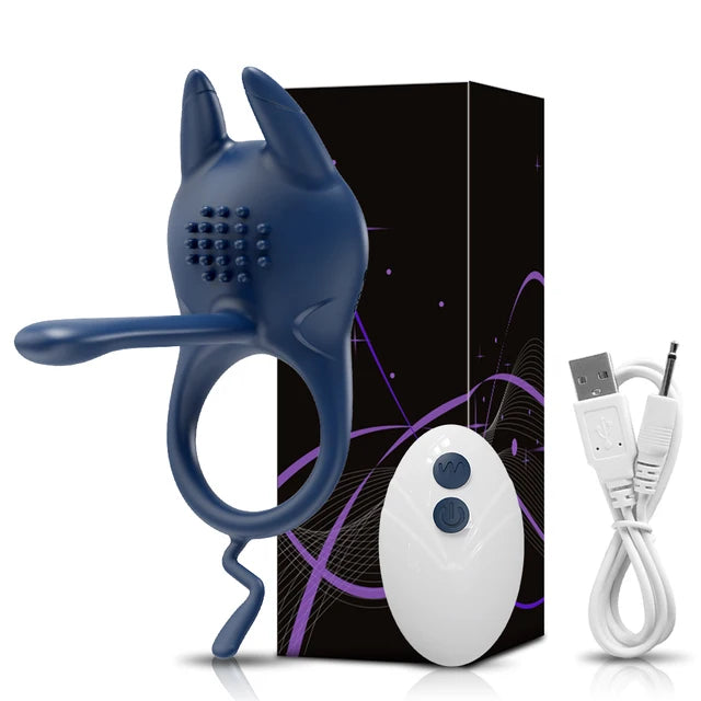Vibrating Cock Ring for Men: Delay Ejaculation Penis Ring with Clitoral & G-Spot Stimulation