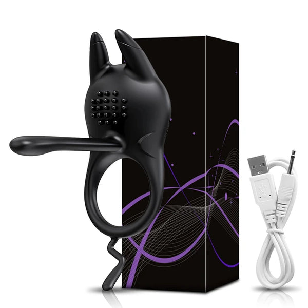 Vibrating Cock Ring for Men: Delay Ejaculation Penis Ring with Clitoral & G-Spot Stimulation