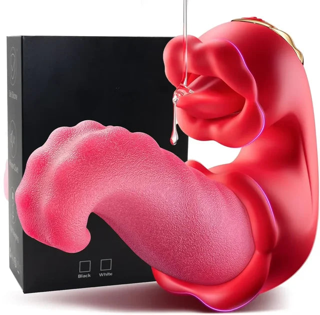Dual-Ended Vibrator for Couples - G-Spot & Clitoral Stimulator, Tongue Swing Thrusting, Anal & Vaginal Sex Toy