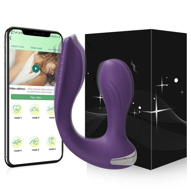 APP Control Panties Vibrator for Women: Clit Stimulator Dual Ended Vagina Anal Vibrator Female Masturbator Sex Toy for Couples