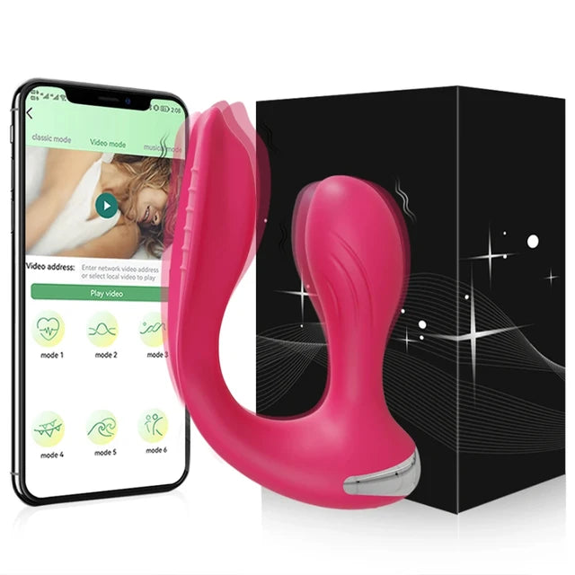 APP Control Panties Vibrator for Women: Clit Stimulator Dual Ended Vagina Anal Vibrator Female Masturbator Sex Toy for Couples