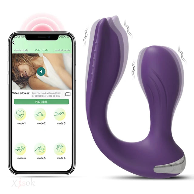 APP Control Panties Vibrator for Women: Clit Stimulator Dual Ended Vagina Anal Vibrator Female Masturbator Sex Toy for Couples