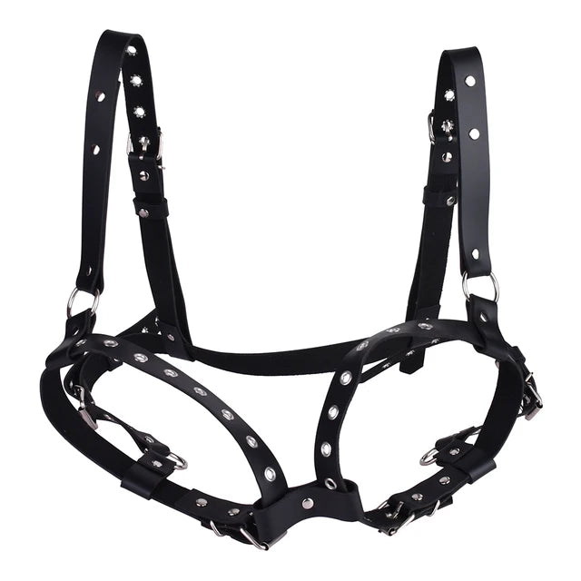 Women's Breast Binding Strap with Nipple Bondage Belt