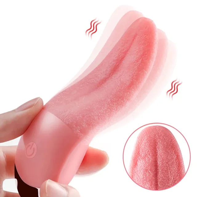 Dual-Ended Vibrator for Couples - G-Spot & Clitoral Stimulator, Tongue Swing Thrusting, Anal & Vaginal Sex Toy